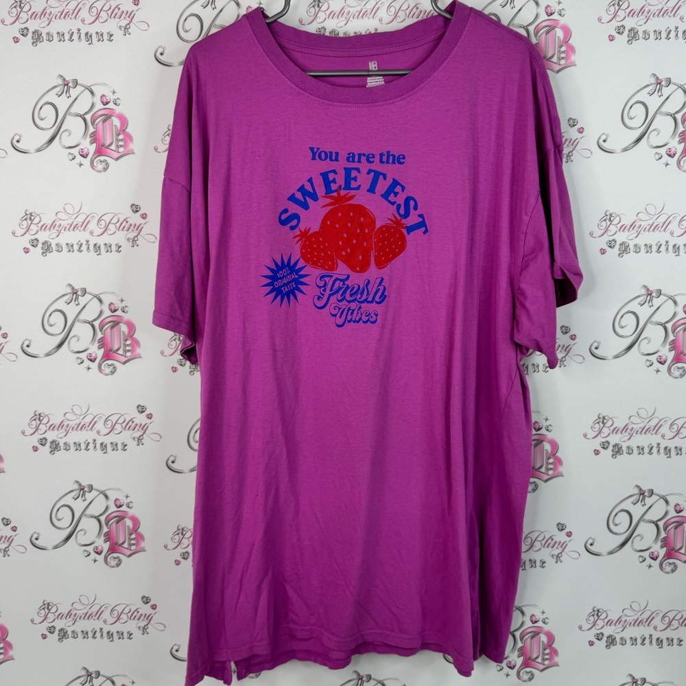 No Boundaries tshirt berries 🍓Purple Graphic Tee you are the Sweetest strawberry